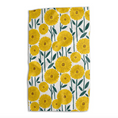 Load image into Gallery viewer, Kitchen Tea Towel with Yellow Flowers. This is the front of the double-sided Kansas Farm towel by Absorb-Lumen