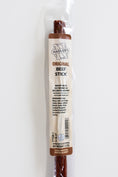 Load image into Gallery viewer, A packaged beef stick from Nadler's, sealed in clear plastic packaging against a plain white background.