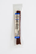 Load image into Gallery viewer, A single packaged beef strip snack on a plain white background. The product is sealed in a clear plastic bag with a white paper label that reads 'Nadler's Original Beef Strip' with blue accent bands.