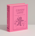 Load image into Gallery viewer, The pink cover of the Candy Land board game box, which looks like a large vintage book. 
