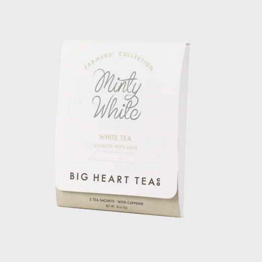 A two-bag pack of Minty White Tea from Big Heart Tea